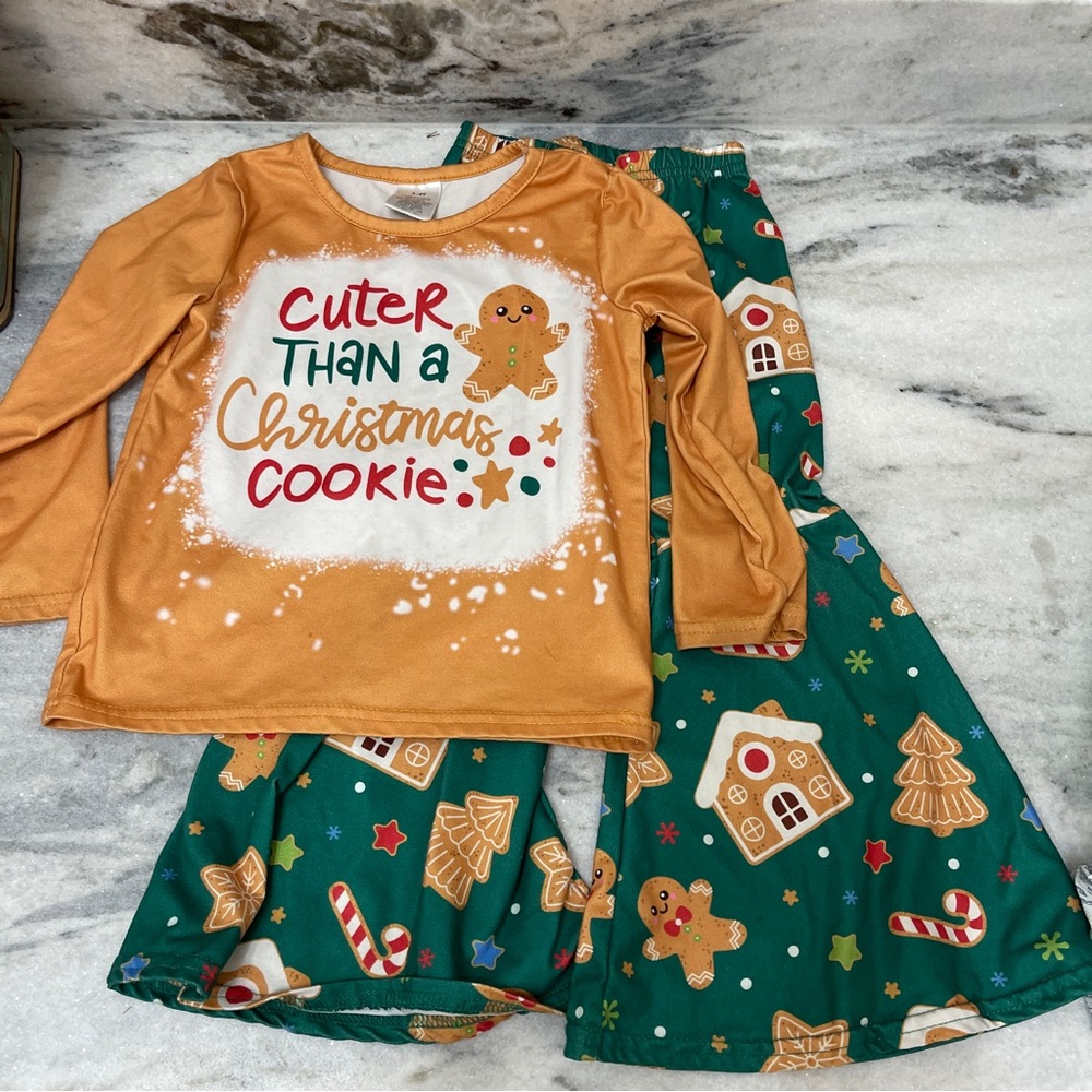 Girls Cuter Than a Christmas Cookie outfit size 3-4